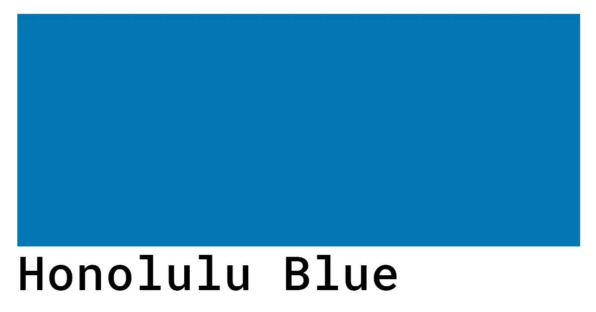 Honolulu blue color swatch