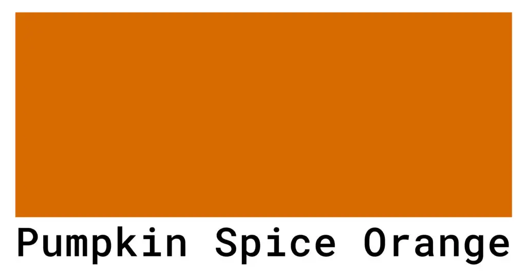 pumpkin spice color code