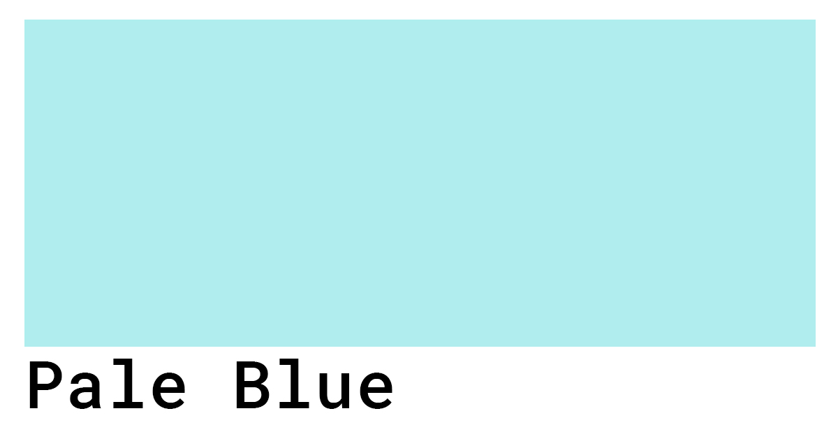 Pale Blue Color Codes - The Hex, RGB and CMYK Values That You Need
