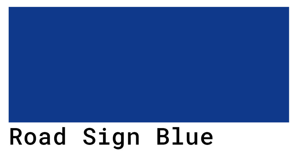 road sign blue