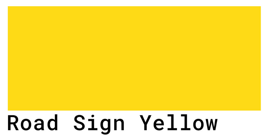 Road sign yellow