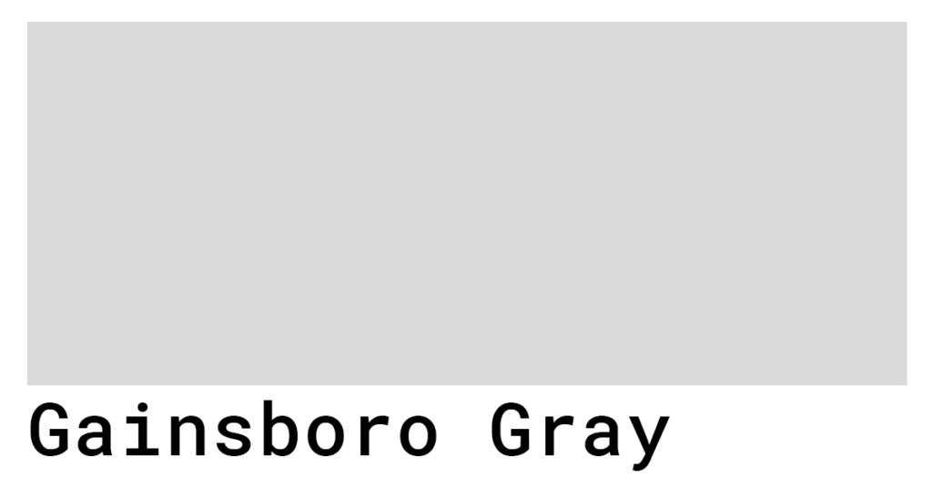 gainsboro gray hex swatch color code